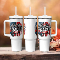 Checkered Flag Racing Tumbler With Handle Race Day Team Lover