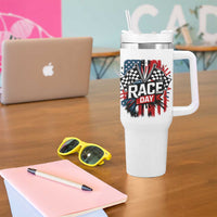 Checkered Flag Racing Tumbler With Handle Race Day Team Lover