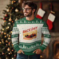 Vintage Racing Formula Car Ugly Christmas Sweater - Wonder Print Shop