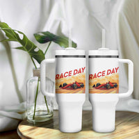 Vintage Racing Formula Car Tumbler With Handle