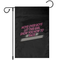 Racing Girl Garden Flag Move Over Boys Funny Quote - Wonder Print Shop