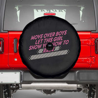 Racing Girl Spare Tire Cover Move Over Boys Funny Quote - Wonder Print Shop