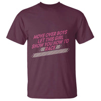 Racing Girl T Shirt Move Over Boys Funny Quote - Wonder Print Shop