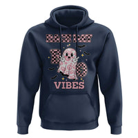 Race Car Halloween Hoodie Boo Checkered Coquette Bow - Wonder Print Shop
