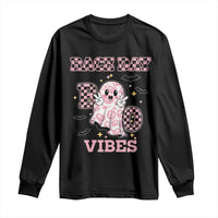 Race Car Halloween Long Sleeve Shirt Boo Checkered Coquette Bow - Wonder Print Shop