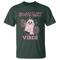 Race Car Halloween T Shirt Boo Checkered Coquette Bow - Wonder Print Shop