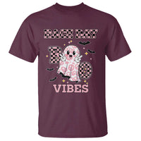 Race Car Halloween T Shirt Boo Checkered Coquette Bow - Wonder Print Shop