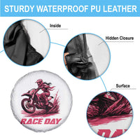 Dirt Bike Girl Spare Tire Cover Motocross Racing Women - Wonder Print Shop