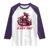 Dirt Bike Girl Raglan Shirt Motocross Racing Women - Wonder Print Shop