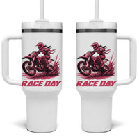 Dirt Bike Girl Tumbler With Handle Motocross Racing Women