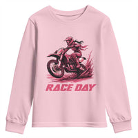 Dirt Bike Girl Youth Sweatshirt Motocross Racing Women - Wonder Print Shop