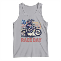Dirt Bike Girl Tank Top Patriotic Motocross American Flag Racing - Wonder Print Shop