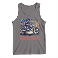 Dirt Bike Girl Tank Top Patriotic Motocross American Flag Racing - Wonder Print Shop