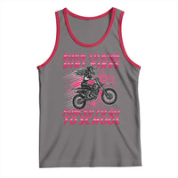 Funny Dirt Bike Girl Tank Top Born To Ride Dirt Bikes Forced To Go To School - Wonder Print Shop