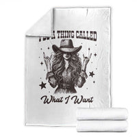 Black Cowgirl Throw Blanket I Do A Thing Called What I Want - Wonder Print Shop