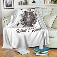 Black Cowgirl Throw Blanket I Do A Thing Called What I Want - Wonder Print Shop