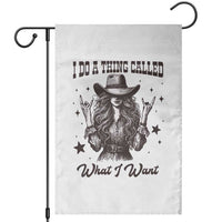 Black Cowgirl Garden Flag I Do A Thing Called What I Want - Wonder Print Shop