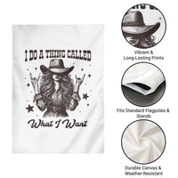 Black Cowgirl Garden Flag I Do A Thing Called What I Want - Wonder Print Shop