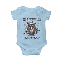 Black Cowgirl Baby Onesie I Do A Thing Called What I Want - Wonder Print Shop