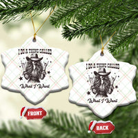 Black Cowgirl Ceramic Ornament I Do A Thing Called What I Want - Wonder Print Shop
