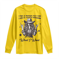 Black Cowgirl Long Sleeve Shirt I Do A Thing Called What I Want - undefined