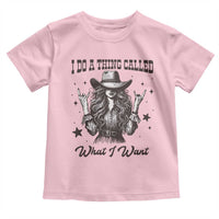 Black Cowgirl Toddler T Shirt I Do A Thing Called What I Want - Wonder Print Shop
