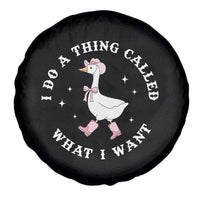 Western Cowgirl Silly Goose Meme Spare Tire Cover I Do A Thing Called What I Want - Wonder Print Shop
