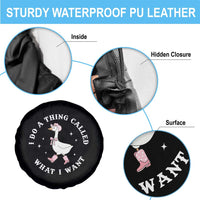 Western Cowgirl Silly Goose Meme Spare Tire Cover I Do A Thing Called What I Want - Wonder Print Shop