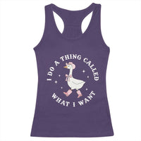 Western Cowgirl Silly Goose Meme Racerback Tank Top I Do A Thing Called What I Want - Wonder Print Shop