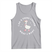 Western Cowgirl Silly Goose Meme Tank Top I Do A Thing Called What I Want - Wonder Print Shop