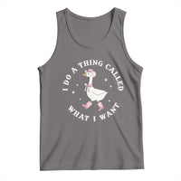 Western Cowgirl Silly Goose Meme Tank Top I Do A Thing Called What I Want - Wonder Print Shop