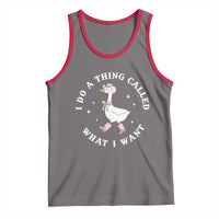 Western Cowgirl Silly Goose Meme Tank Top I Do A Thing Called What I Want - Wonder Print Shop