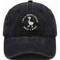 Western Cowgirl Silly Goose Meme Washed Cotton Baseball Cap I Do A Thing Called What I Want