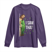 Christian Jesus St Patricks Day Meme Long Sleeve Shirt I Saw That