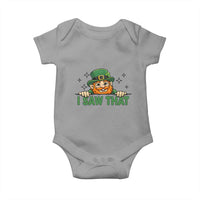 I Saw That Baby Onesie Funny Leprechaun St Patricks Day Meme