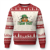 I Saw That Ugly Christmas Sweater Funny Leprechaun St Patricks Day Meme