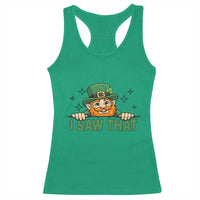 I Saw That Racerback Tank Top Funny Leprechaun St Patricks Day Meme