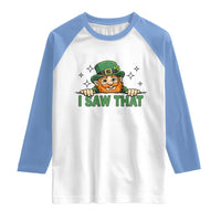 I Saw That Raglan Shirt Funny Leprechaun St Patricks Day Meme