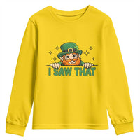 I Saw That Youth Sweatshirt Funny Leprechaun St Patricks Day Meme