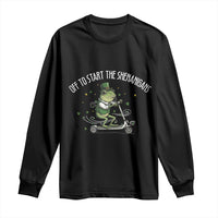 Funny Frog St Patricks Day Meme Long Sleeve Shirt Off To Start The Shenanigans