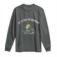 Funny Frog St Patricks Day Meme Long Sleeve Shirt Off To Start The Shenanigans