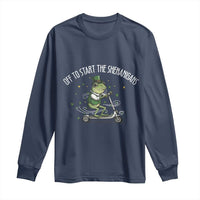 Funny Frog St Patricks Day Meme Long Sleeve Shirt Off To Start The Shenanigans