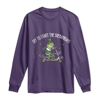 Funny Frog St Patricks Day Meme Long Sleeve Shirt Off To Start The Shenanigans