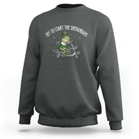 Funny Frog St Patricks Day Meme Sweatshirt Off To Start The Shenanigans
