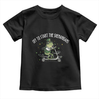 Funny Frog St Patricks Day Meme Toddler T Shirt Off To Start The Shenanigans