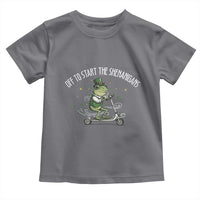 Funny Frog St Patricks Day Meme Toddler T Shirt Off To Start The Shenanigans