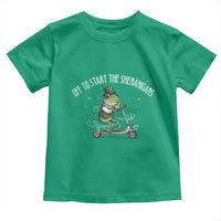 Funny Frog St Patricks Day Meme Toddler T Shirt Off To Start The Shenanigans