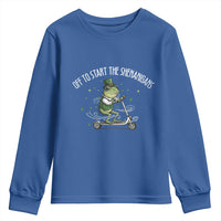 Funny Frog St Patricks Day Meme Youth Sweatshirt Off To Start The Shenanigans