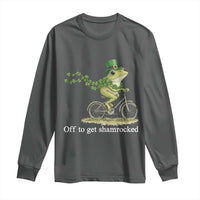 Funny Frog St Patricks Day Meme Long Sleeve Shirt Off To Get Shamrocked