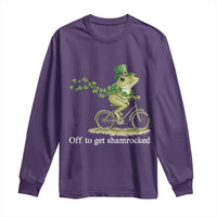 Funny Frog St Patricks Day Meme Long Sleeve Shirt Off To Get Shamrocked